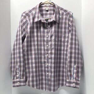 L.L. Bean Wrinkle Free Tartan Plaid Button Down Shirt